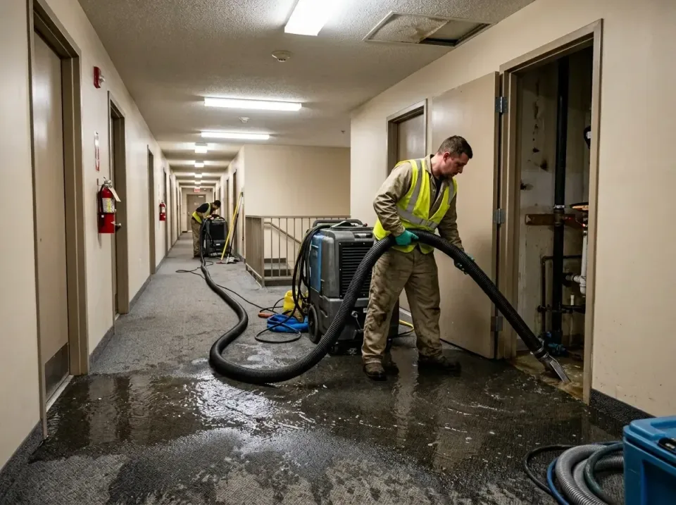 multi-unit-apartment-hallway-f-005 — frequently asked questions, Emergency Burst Pipe Water Extraction & Removal in Lewispor…